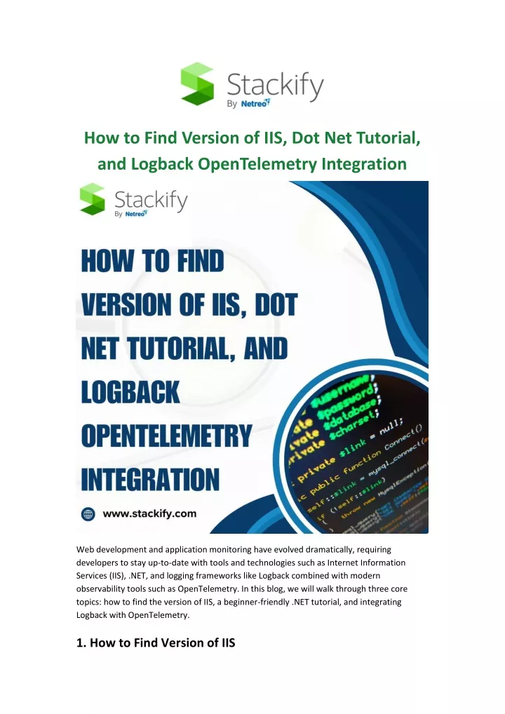 how to find version of iis dot net tutorial