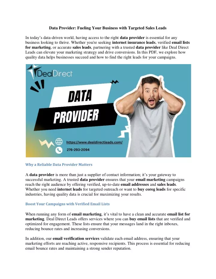 data provider fueling your business with targeted