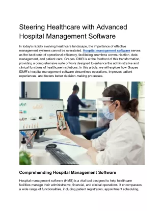 steering healthcare with advanced hospital