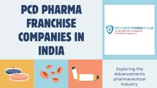 PCD Pharma Franchise Company in India