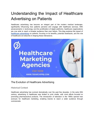 Understanding the Impact of Healthcare Advertising on Patients