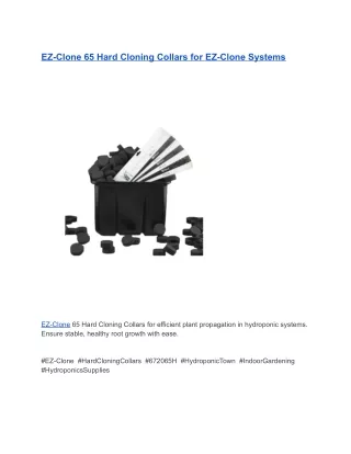EZ-Clone 65 Hard Cloning Collars for EZ-Clone Systems