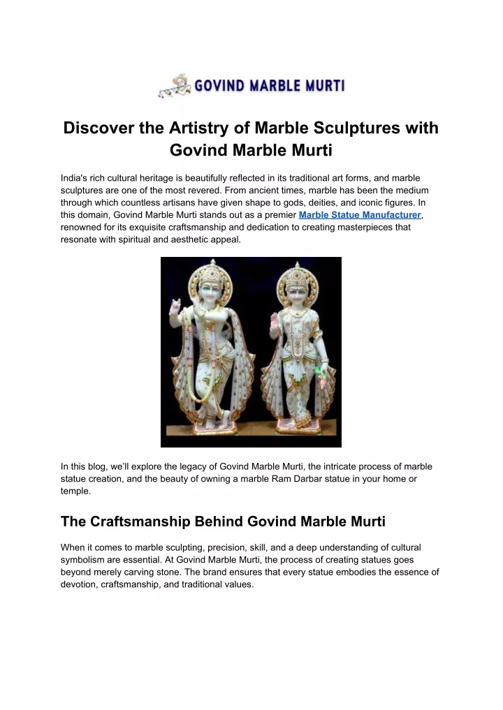 discover the artistry of marble sculptures with