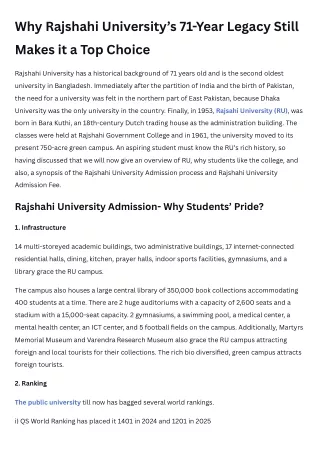 why rajshahi university s 71 year legacy still