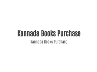 Kannada Books Purchase