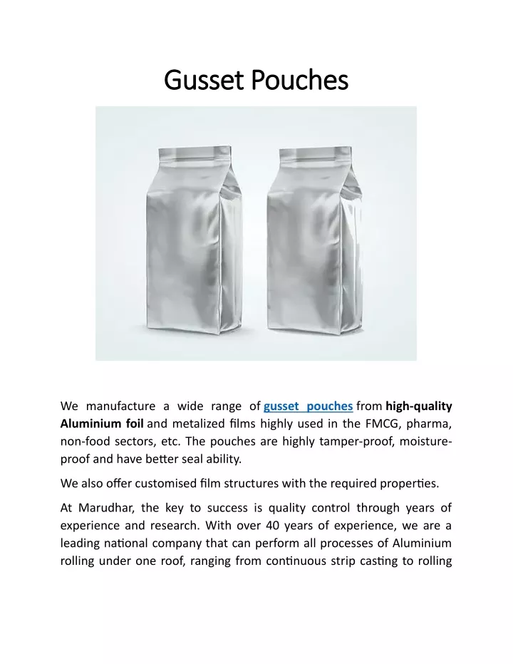 gusset pouches gusset pouches