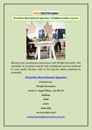 Executive Recruitment Agencies | Wrightexecutive.com.au