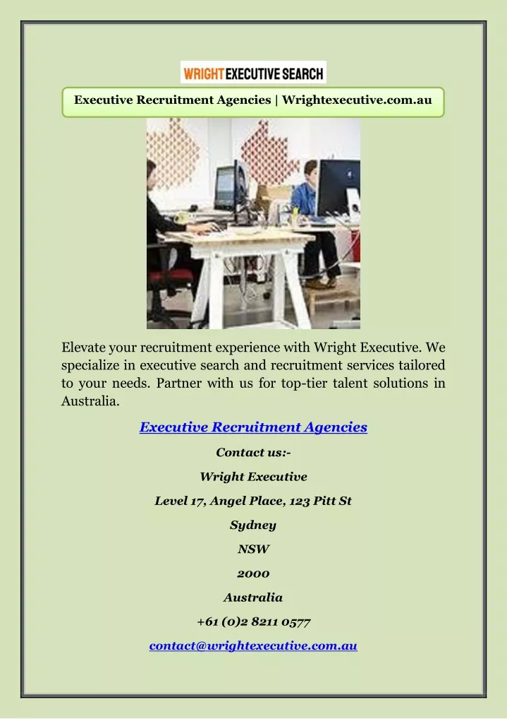 executive recruitment agencies wrightexecutive