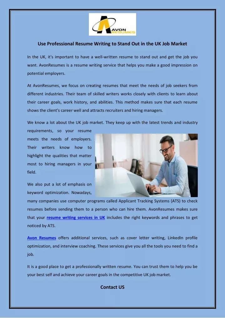 use professional resume writing to stand