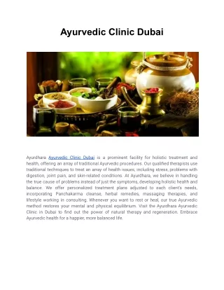Ayurvedic Clinic Dubai
