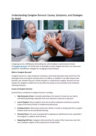understanding caregiver burnout causes symptoms