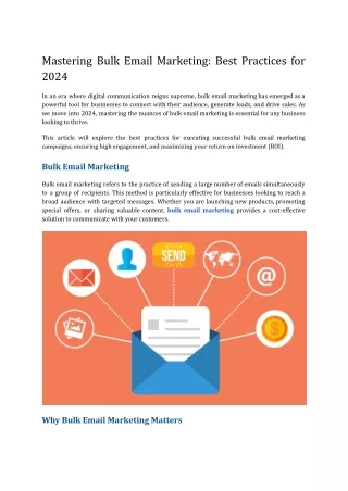 Mastering Bulk Email Marketing_ Best Practices for 2024