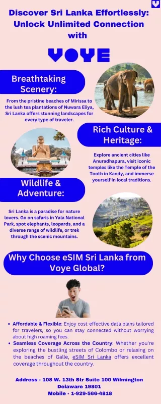 Instant Activation, Endless Adventures with eSIM Sri Lanka