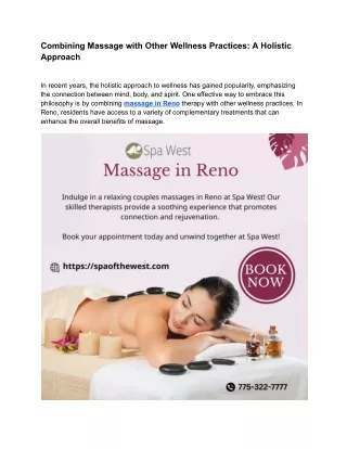 combining massage with other wellness practices