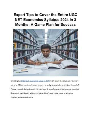 expert tips to cover the entire ugc net economics