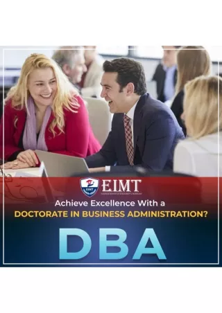 Achieve Excellence With a Doctorate In Business Administration_