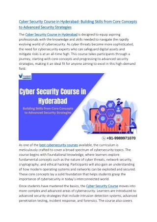 Cyber Security Online Training | Cyber Security Course in Hyderabad