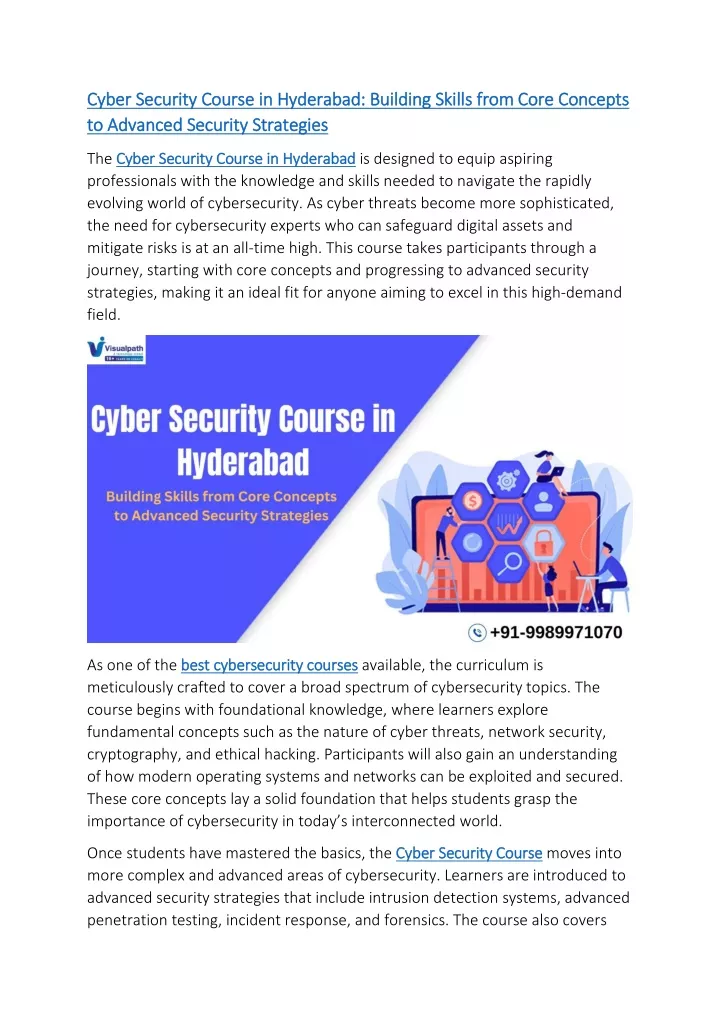 cyber security course in hyderabad building