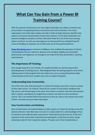 Power BI Training Course_
