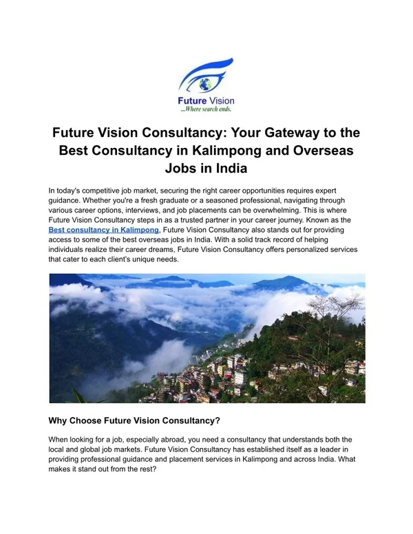Top Consultancy for Europe Jobs and International Career Guidance