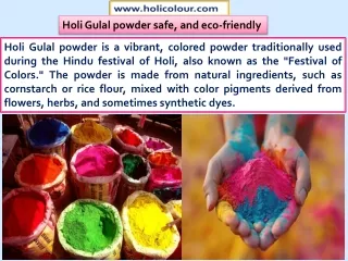 Holi Gulal Powder Premium Quality, Eco-Friendly, and Skin-Safe