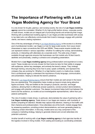 the importance of partnering with a las vegas