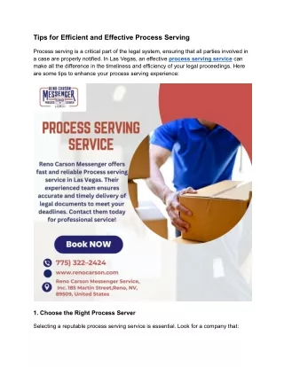 Tips for Efficient and Effective Process Serving