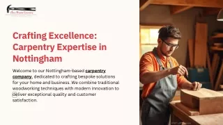 Crafting Excellence Carpentry Expertise in Nottingham