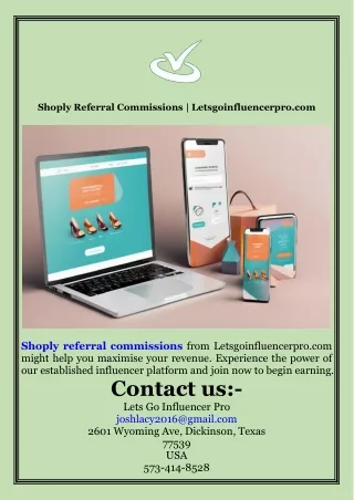 Shoply Referral Commissions  Letsgoinfluencerpro.com