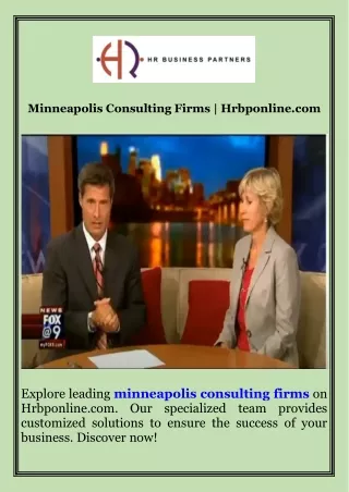 Minneapolis Consulting Firms  Hrbponline.com