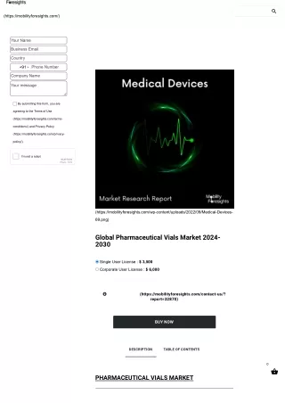 Global Pharmaceutical Vials Market 2024-2030
