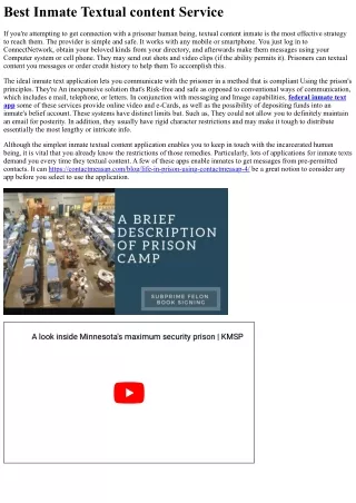 best inmate textual content service