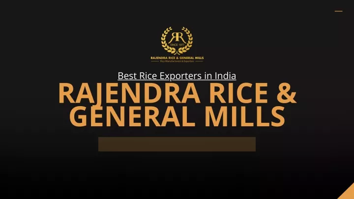 best rice exporters in india