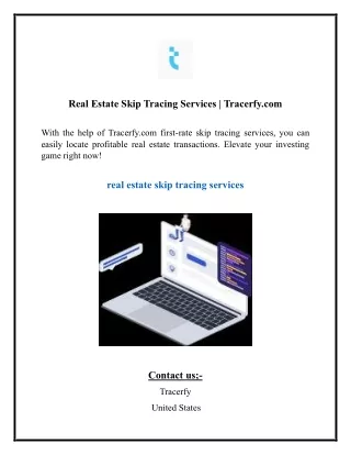 Real Estate Skip Tracing Services  Tracerfy