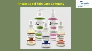 Private Label Skin Care Company