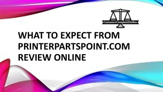what to expect from printerpartspoint com review online