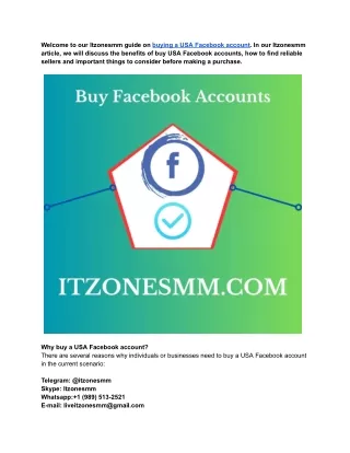 Buy USA Facebook Accounts