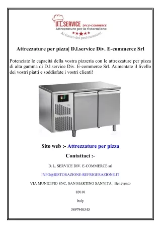 Attrezzature per pizza  D.l.service Div. E-commerce Srl