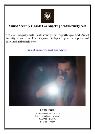 armed security guards los angeles sentrisecurity
