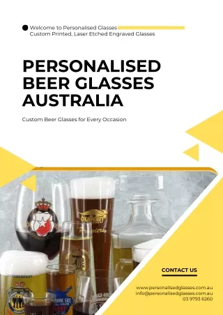 Personalised Beer Glasses Australia