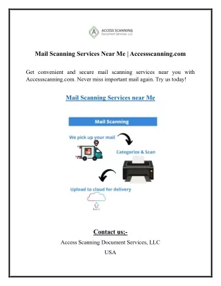 Mail Scanning Services Near Me  Accessscanning