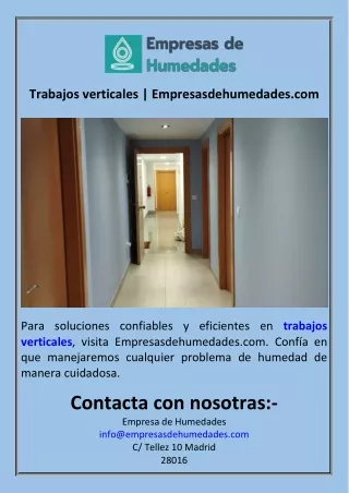 Trabajos verticales  Empresasdehumedades.com