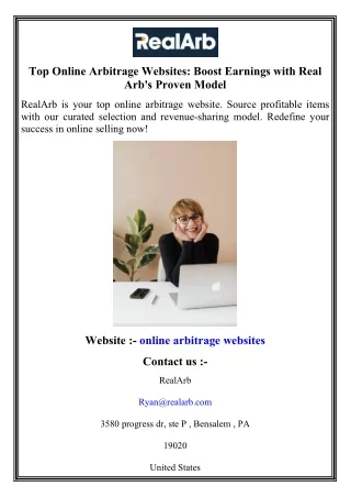 Top Online Arbitrage Websites  Boost Earnings with Real Arb's Proven Model