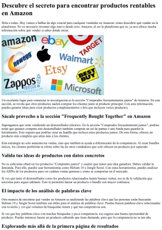 Descubre el secreto para encontrar productos rentables en Amazon