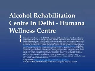 Best Alcohol Rehabilitation Centre In Delhi NCR - Humana Wellness Centre