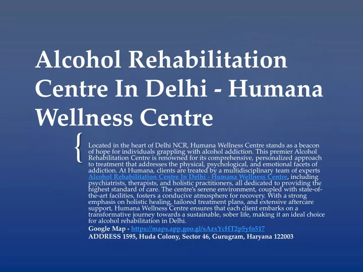 alcohol rehabilitation centre in delhi humana wellness centre