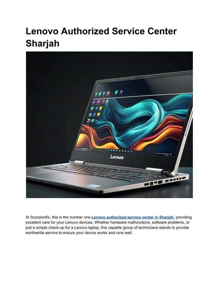 lenovo authorized service center sharjah