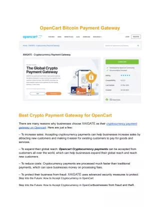 OpenCart Bitcoin Payment Gateway