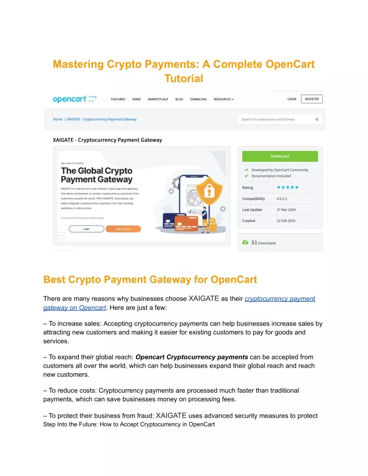 mastering crypto payments a complete opencart