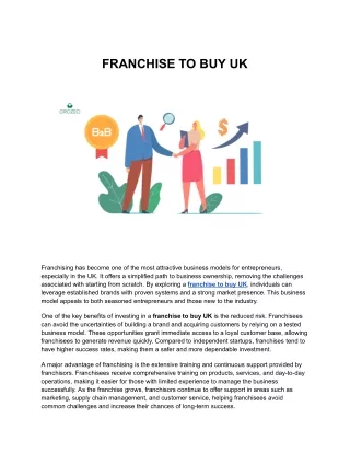FRANCHISE TO BUY UK